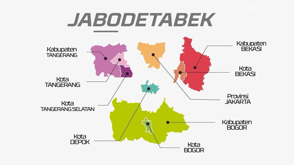 ਨਕਸ਼ਾ ਦੇ jabodetabek