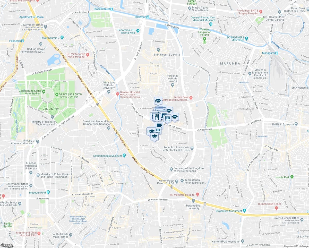 ਨਕਸ਼ਾ ਦੇ kuningan Jakarta