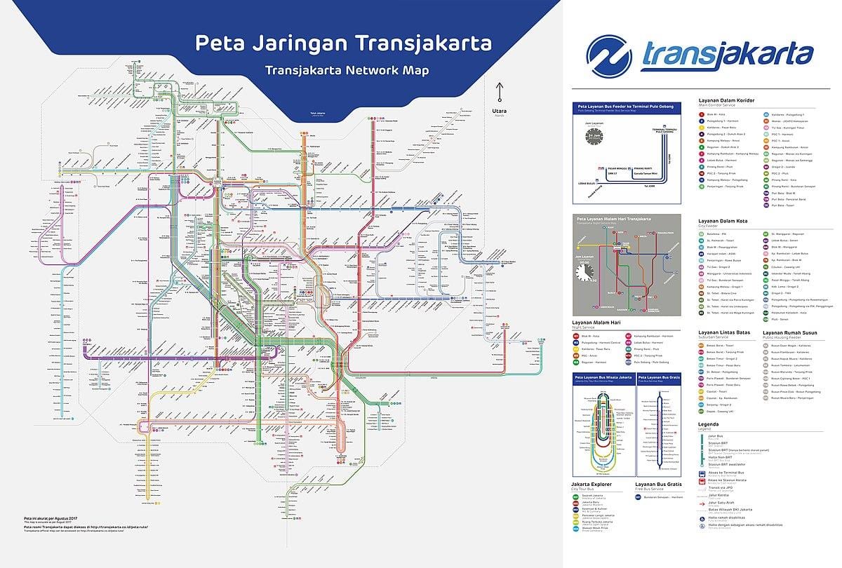 transJakarta ਰਸਤਾ ਦਾ ਨਕਸ਼ਾ