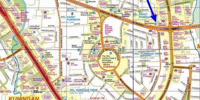 ਨਕਸ਼ਾ ਦੇ ਦੱਖਣੀ Jakarta